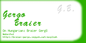 gergo braier business card